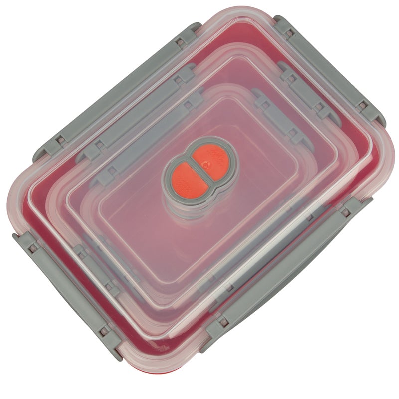 Good Cooking Microwave Vegetable Steamer Containers - 3 Pack Reusable Nesting Food Storage Large, Medium, Small - Meal Prep Containers, Store Leftovers -Locking Steam Vent Lids - BPA Free, Fridge and Freezer Safe - Image 4